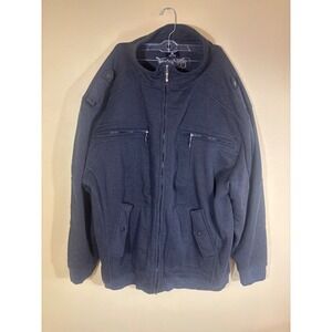 Red Ape Mens 5XL Full Zip Track Jacket Charcoal Grey Fleece Lined Utility Bomber
